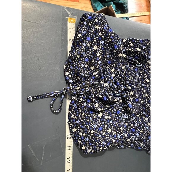 Aerie One-Piece Swimsuit Small With Star print Cut out Beach Vacation tropical - Picture 5 of 8